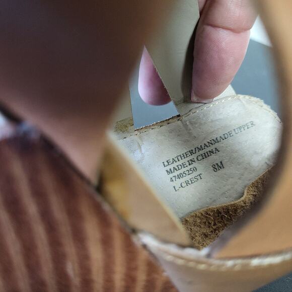 Franco Sarto Womens L-Crest 47405250 Tan Back Zip Gladiator‎ Cone Heels Size 8 M - Picture 7 of 7